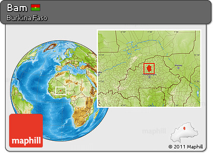 Physical Location Map of Bam