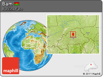Physical Location Map of Bam