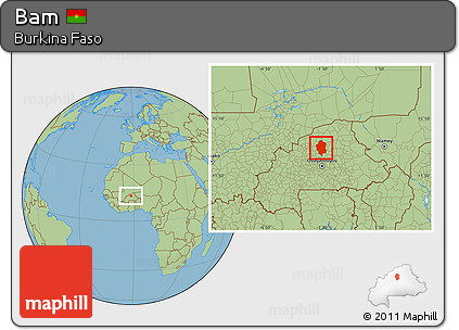 Savanna Style Location Map of Bam