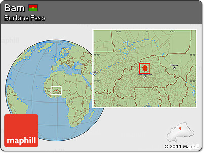 Savanna Style Location Map of Bam