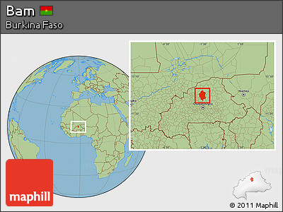 Savanna Style Location Map of Bam