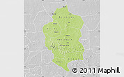 Physical Map of Bam, lighten, desaturated