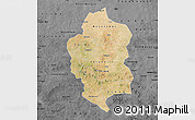 Satellite Map of Bam, darken, desaturated