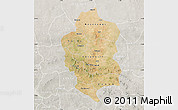 Satellite Map of Bam, lighten, semi-desaturated