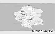 Gray Panoramic Map of Bam, single color outside