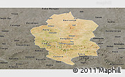 Satellite Panoramic Map of Bam, darken, semi-desaturated