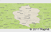 Shaded Relief Panoramic Map of Bam, physical outside