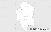 Classic Style Simple Map of Bam, cropped outside