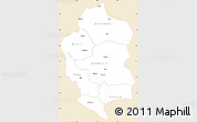 Classic Style Simple Map of Bam, single color outside