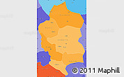 Political Shades Simple Map of Bam