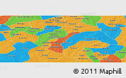 Political Panoramic Map of Bazega