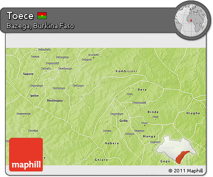 Physical 3D Map of Toece