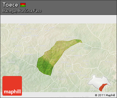 Satellite 3D Map of Toece, lighten