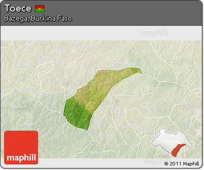 Satellite 3D Map of Toece, lighten