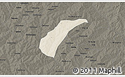 Shaded Relief 3D Map of Toece, darken