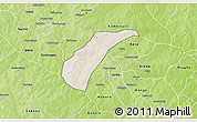 Shaded Relief 3D Map of Toece, physical outside