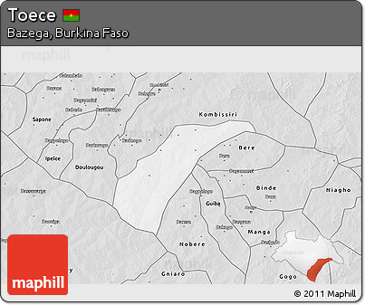 Silver Style 3D Map of Toece
