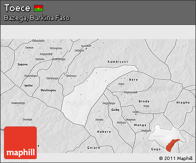 Silver Style 3D Map of Toece