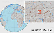 Gray Location Map of Toece, highlighted parent region