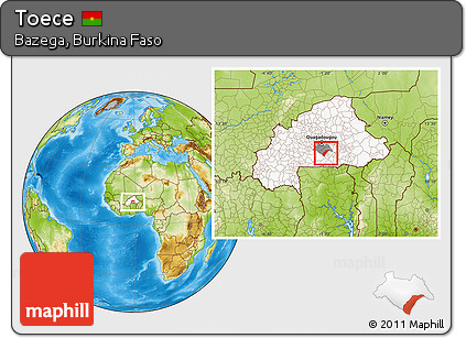 Physical Location Map of Toece, highlighted country, highlighted parent region