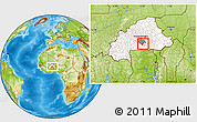 Physical Location Map of Toece, highlighted country, highlighted parent region