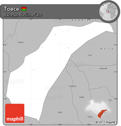 Gray Simple Map of Toece