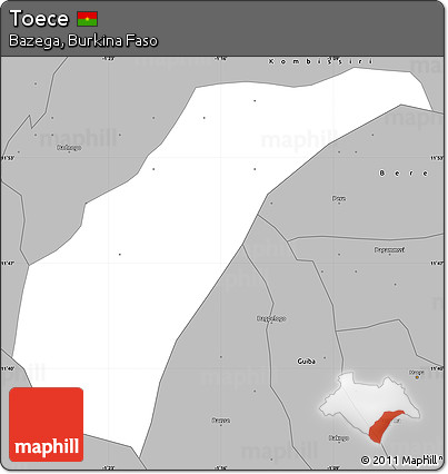 Gray Simple Map of Toece