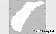 Gray Simple Map of Toece, single color outside