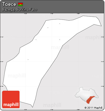 Silver Style Simple Map of Toece, cropped outside