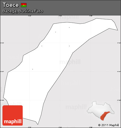 Silver Style Simple Map of Toece, cropped outside