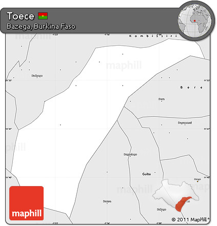 Silver Style Simple Map of Toece
