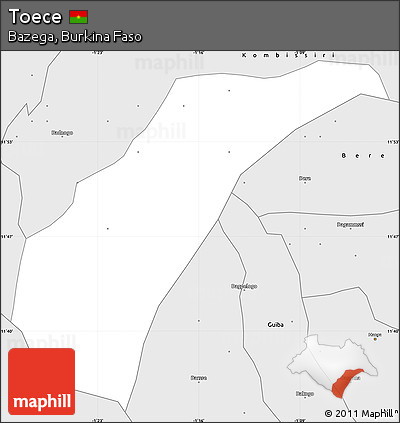 Silver Style Simple Map of Toece
