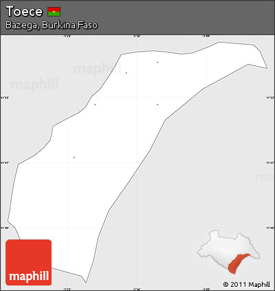 Silver Style Simple Map of Toece, single color outside