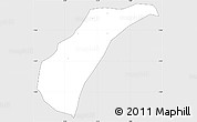 Silver Style Simple Map of Toece, single color outside