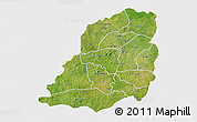 Satellite 3D Map of Bougouriba, single color outside