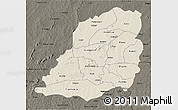 Shaded Relief 3D Map of Bougouriba, darken