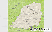 Shaded Relief 3D Map of Bougouriba, physical outside