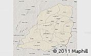 Shaded Relief 3D Map of Bougouriba, semi-desaturated
