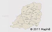 Shaded Relief 3D Map of Bougouriba, single color outside