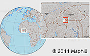 Gray Location Map of Dano, highlighted parent region