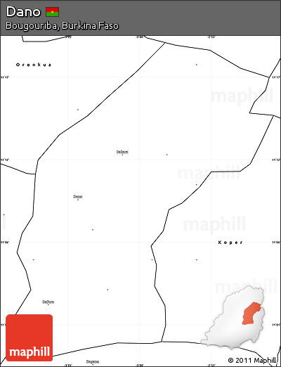 Blank Simple Map of Dano