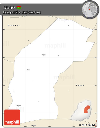 Classic Style Simple Map of Dano