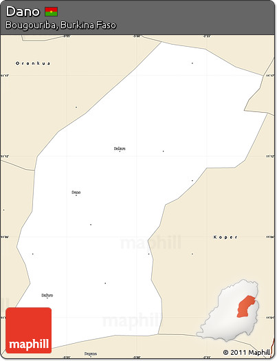 Classic Style Simple Map of Dano