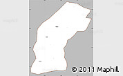Gray Simple Map of Dano, cropped outside