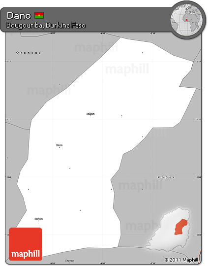 Gray Simple Map of Dano