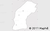 Silver Style Simple Map of Dano, cropped outside