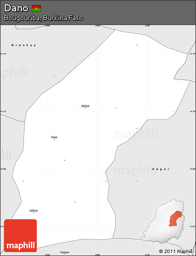 Silver Style Simple Map of Dano