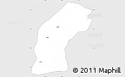 Silver Style Simple Map of Dano, single color outside