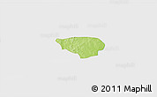 Physical 3D Map of Dissin, single color outside