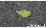 Satellite 3D Map of Dissin, darken, desaturated